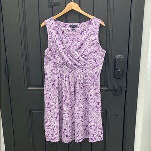 Purple paisley Midi Dress